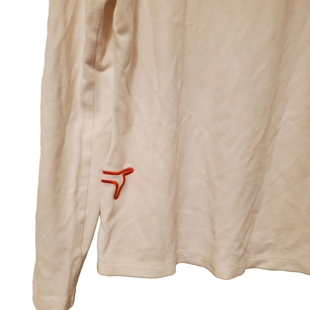 Louis Castel Womens Golf Polo Long Sleeve Pullover Cream Red Size 90 US XS - Picture 9 of 13